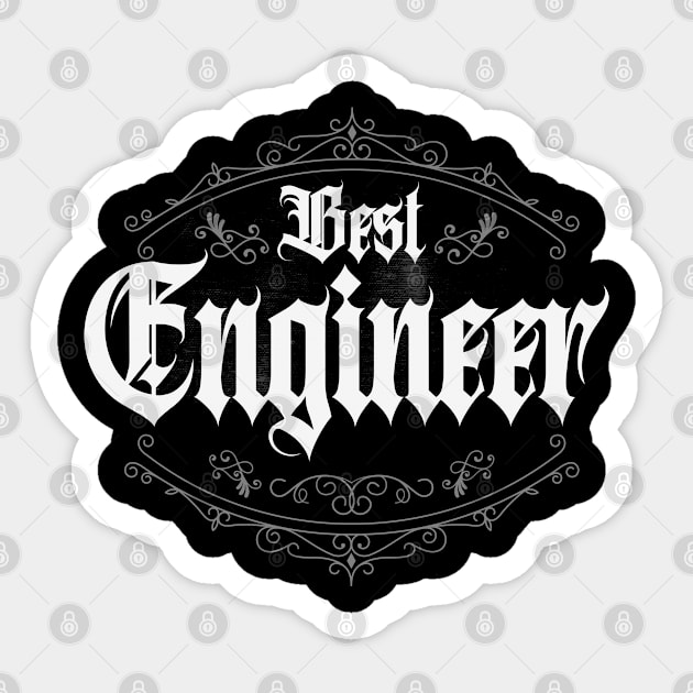 Best Engineer Classic Sticker by CTShirts